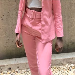 Zara High Waisted & Belted Trousers